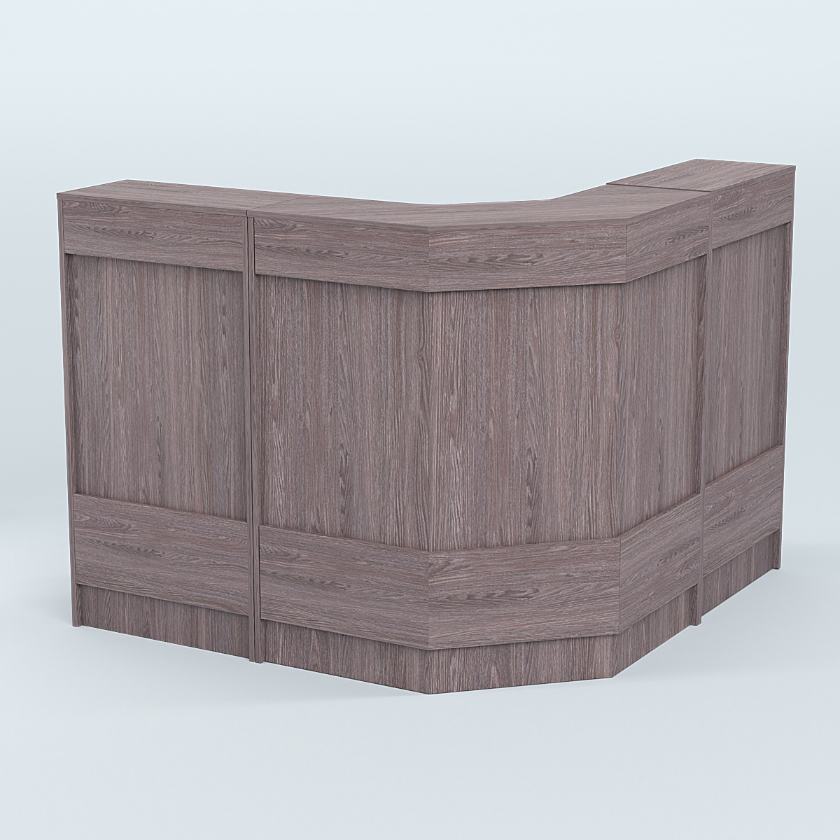 Ресепшен Г-образный серии ПРАЙМ №4Б Ясень Анкор темный