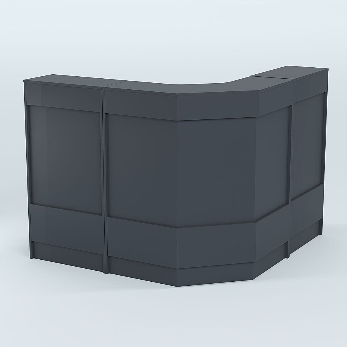 Ресепшен Г-образный серии ПРАЙМ №4Б Антрацит