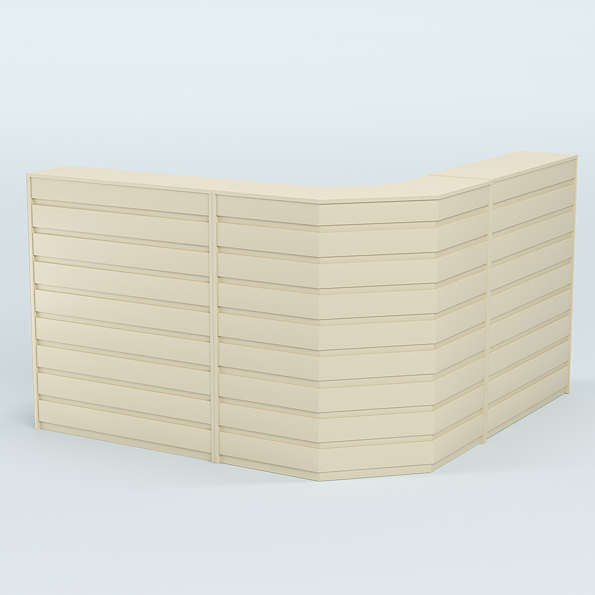 Ресепшен серии ПРАЙМ №5А угловой Крем Вайс