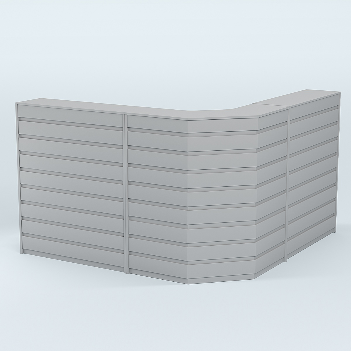 Ресепшен серии ПРАЙМ №5А угловой Серый