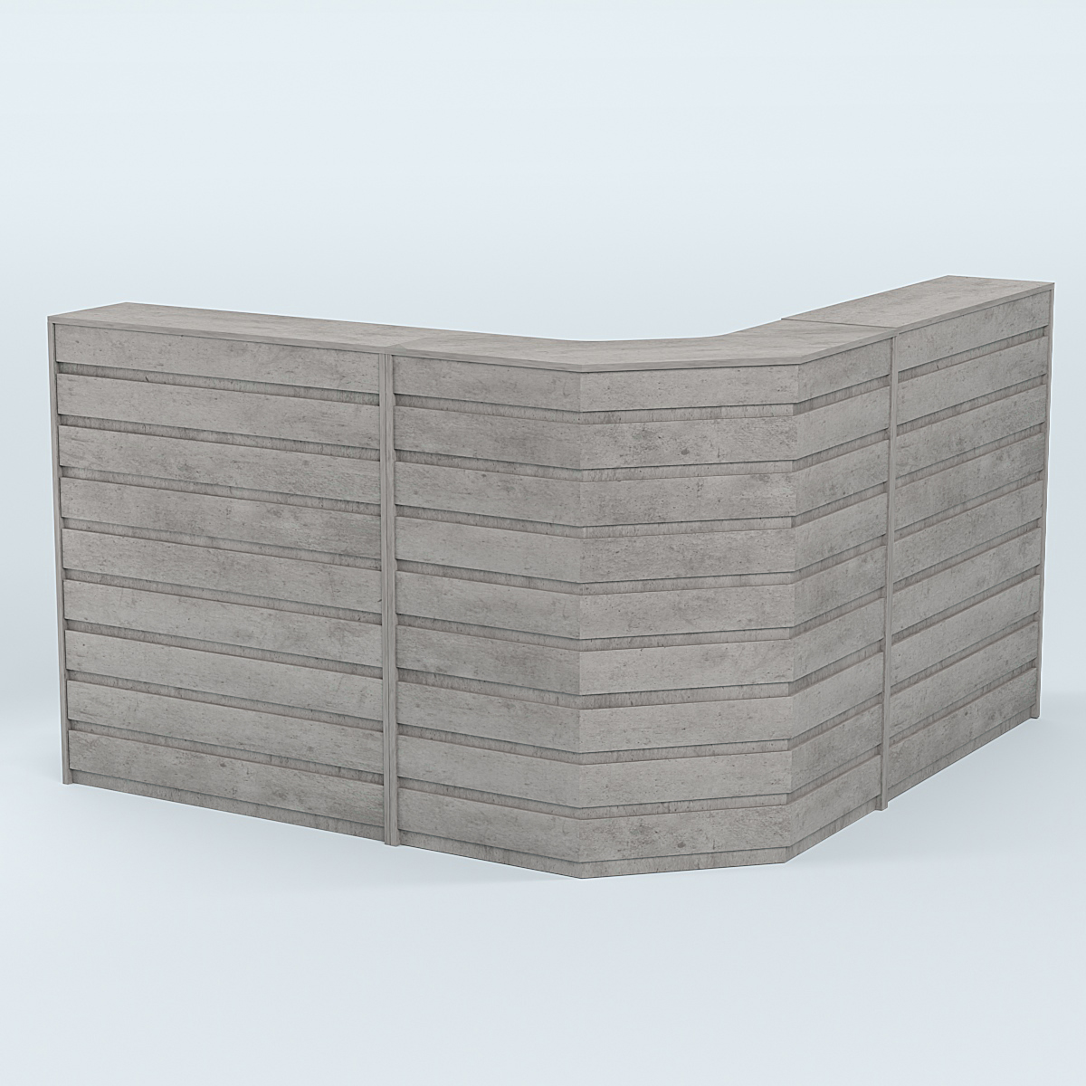 Ресепшен серии ПРАЙМ №5А угловой Бетон Чикаго светло-серый F186 ST9