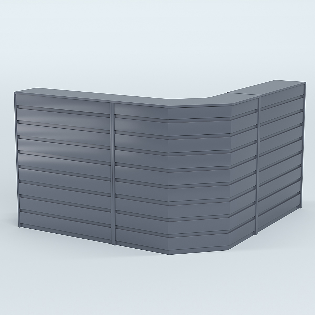 Ресепшен серии ПРАЙМ №5А угловой Темно-Серый