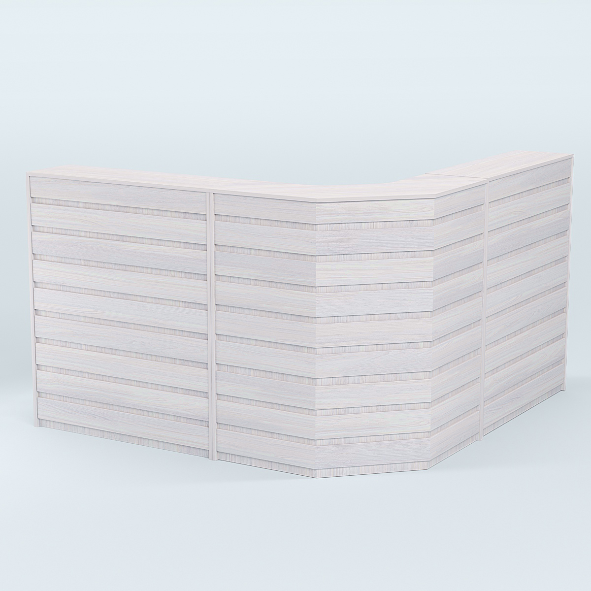 Ресепшен серии ПРАЙМ №5А угловой Ясень Анкор светлый