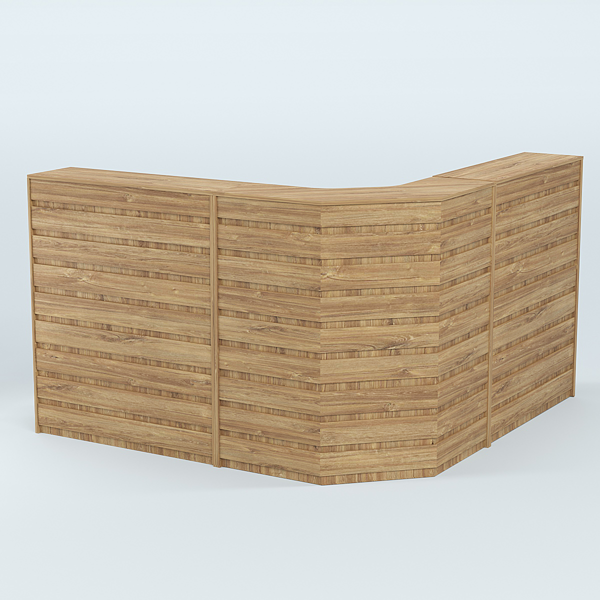 Ресепшен серии ПРАЙМ №5А угловой Дуб Канзас коричневый