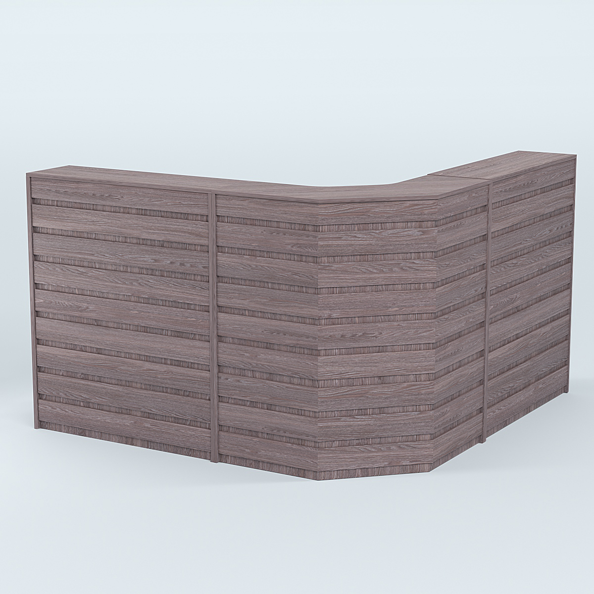 Ресепшен серии ПРАЙМ №5А угловой Ясень Анкор темный