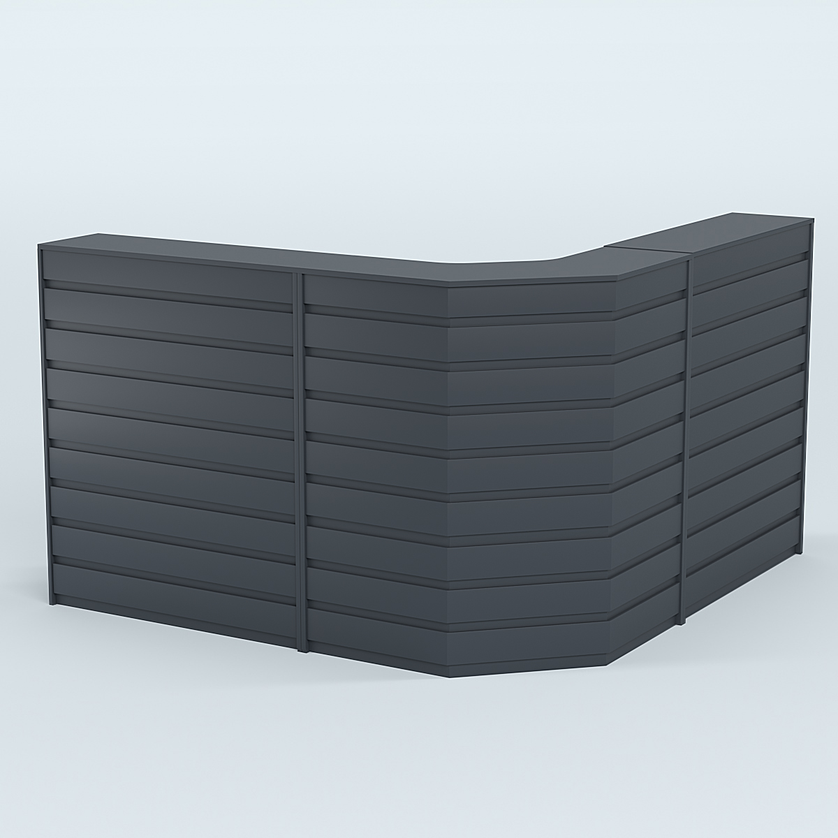 Ресепшен серии ПРАЙМ №5А угловой Антрацит