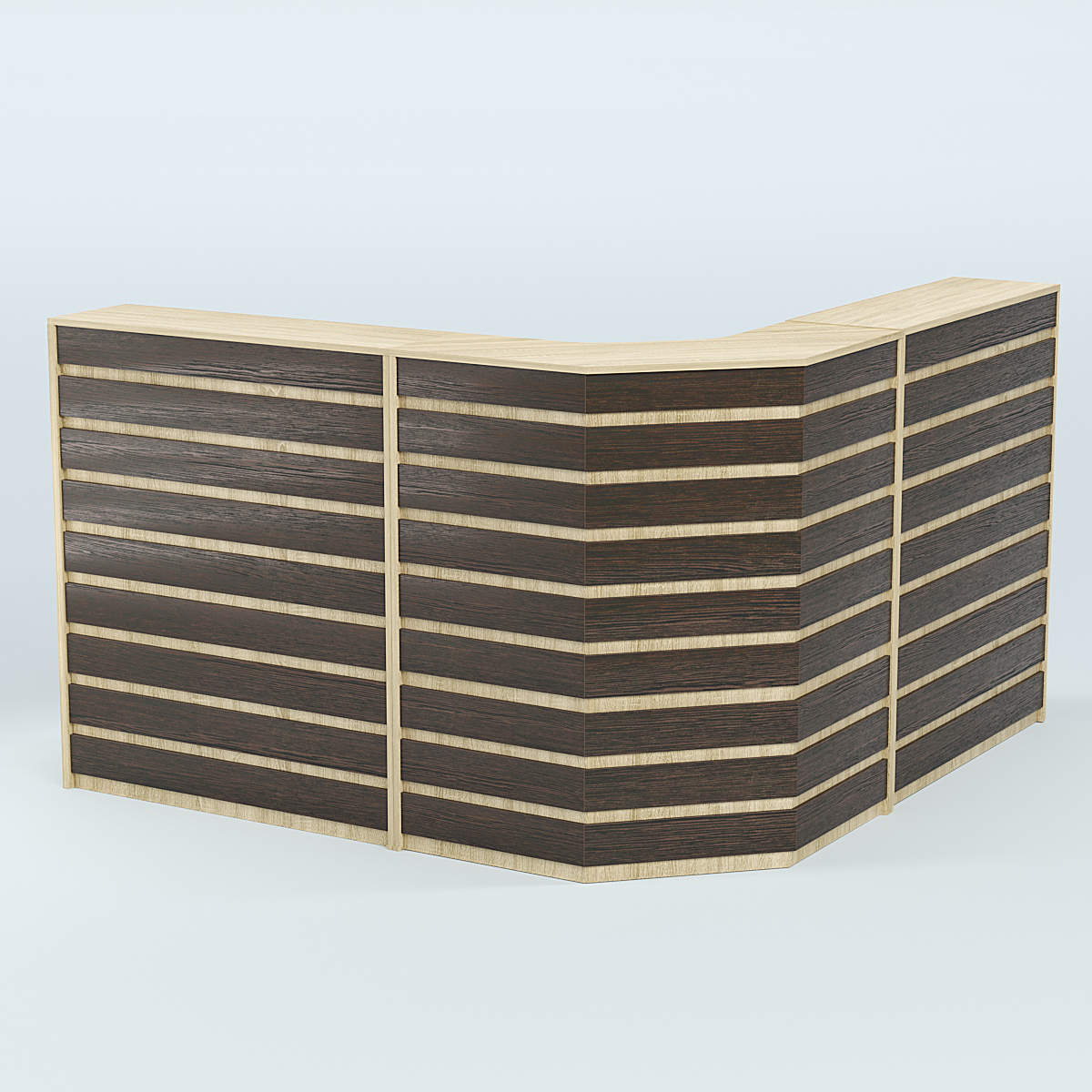 Ресепшен серии ПРАЙМ №5А угловой Дуб Сонома + Дуб Венге