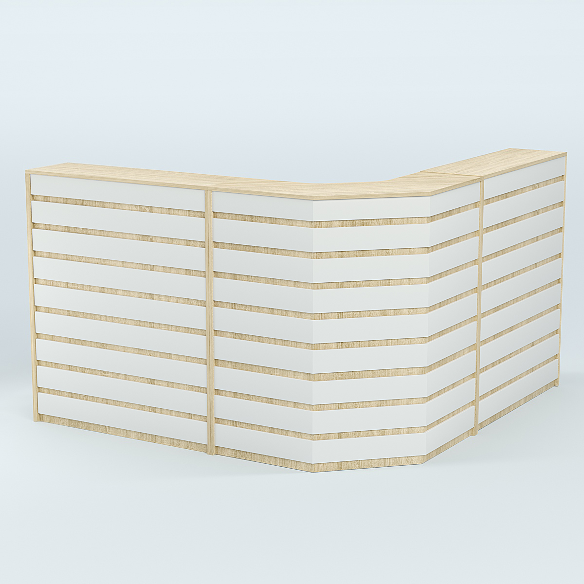 Ресепшен серии ПРАЙМ №5А угловой Дуб Сонома + Белый