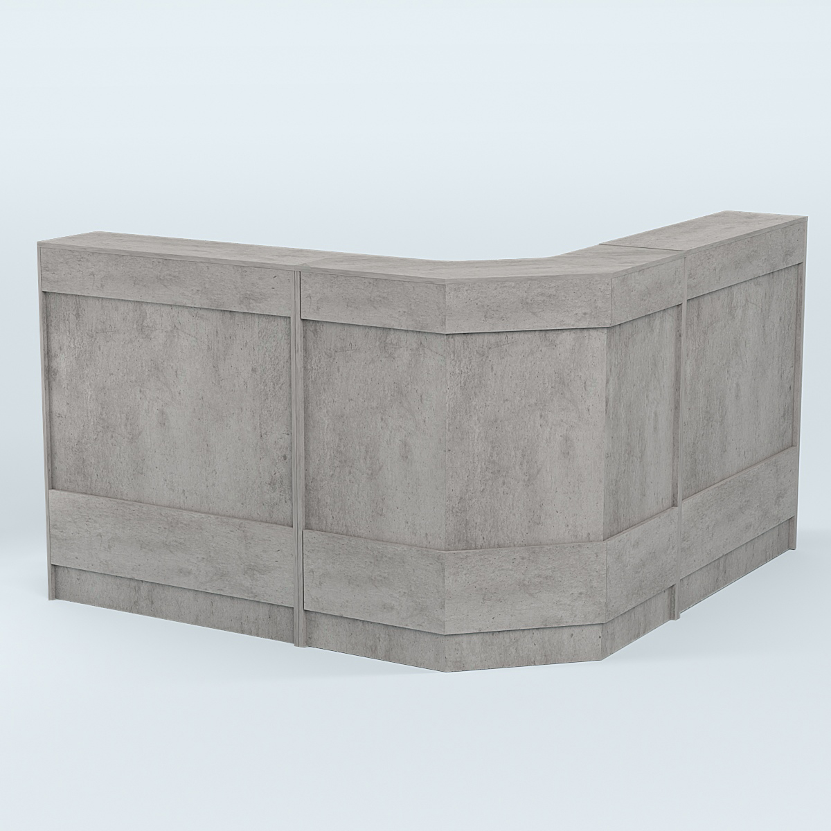 Ресепшен серии ПРАЙМ №5Б угловой Бетон Чикаго светло-серый F186 ST9