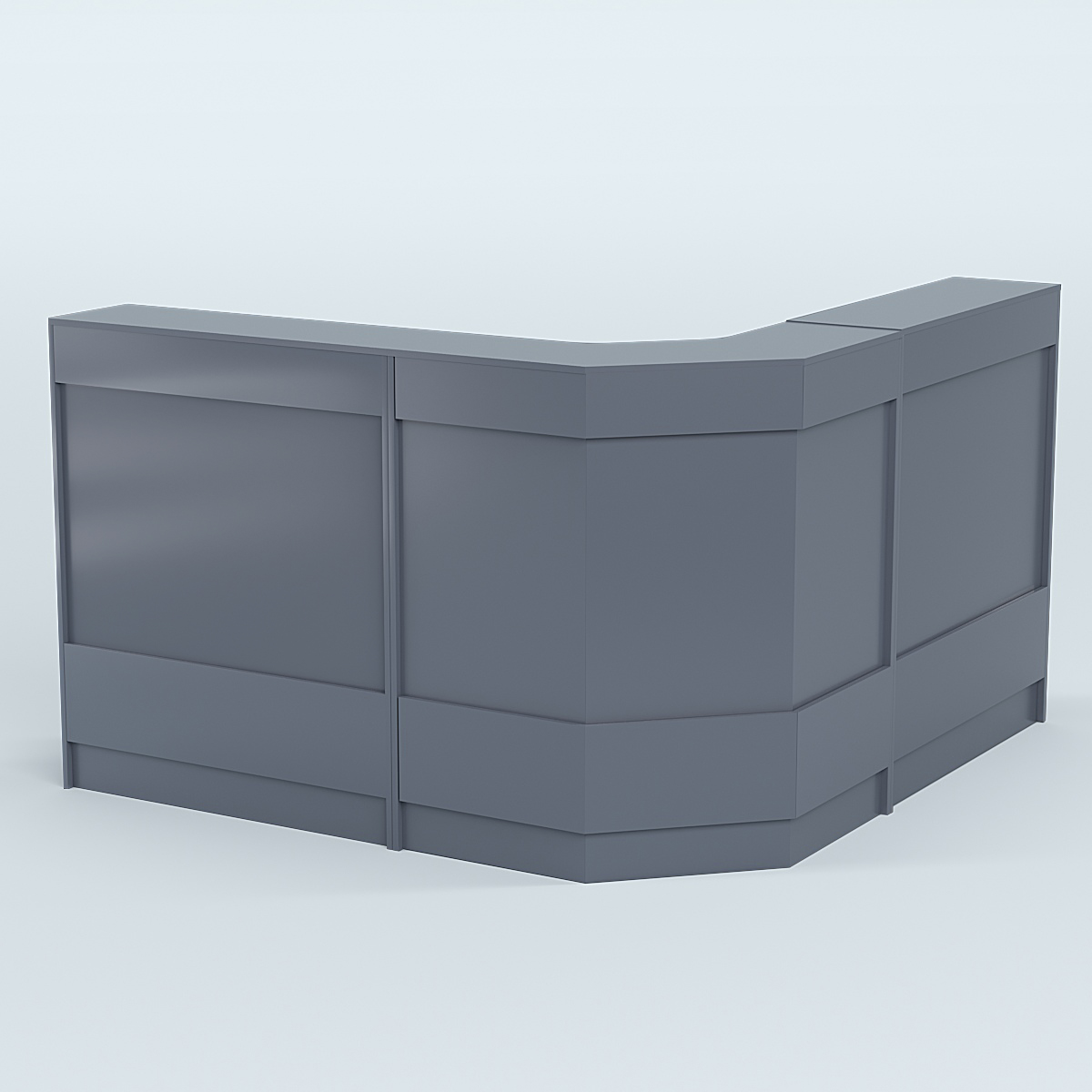 Ресепшен серии ПРАЙМ №5Б угловой Темно-Серый