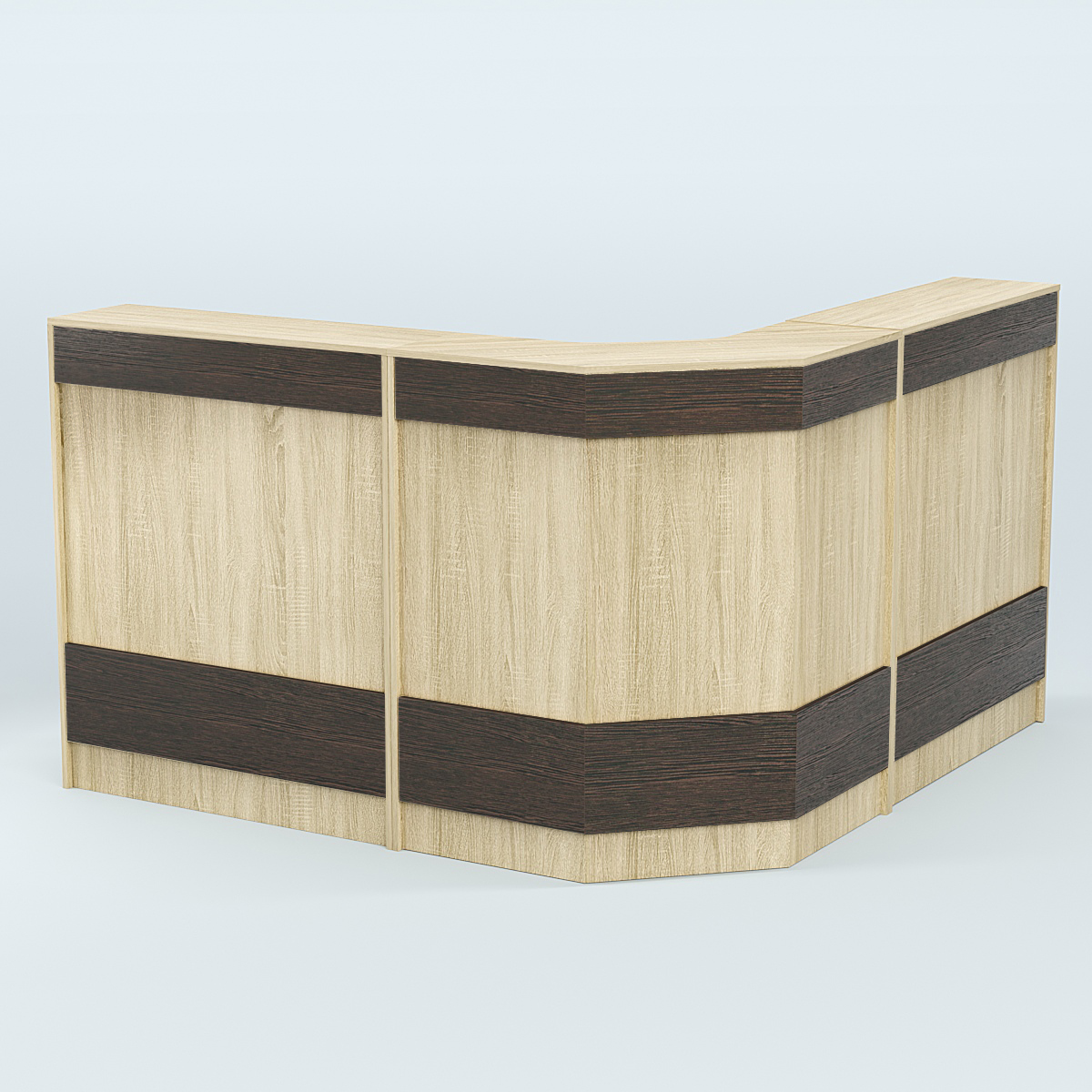 Ресепшен серии ПРАЙМ №5Б угловой Дуб Сонома + Дуб Венге