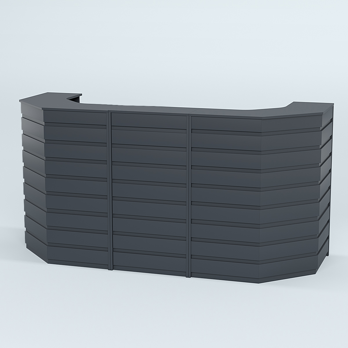 Ресепшен серии ПРАЙМ №6А со скошенными углами Антрацит