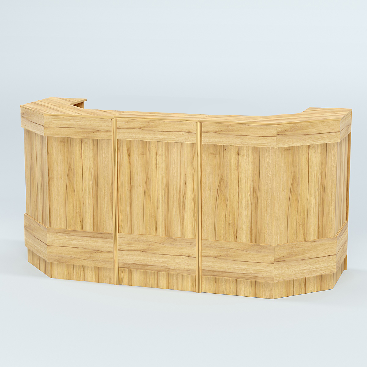 Ресепшен серии ПРАЙМ №6Б со скошенными углами Дуб Золотистый