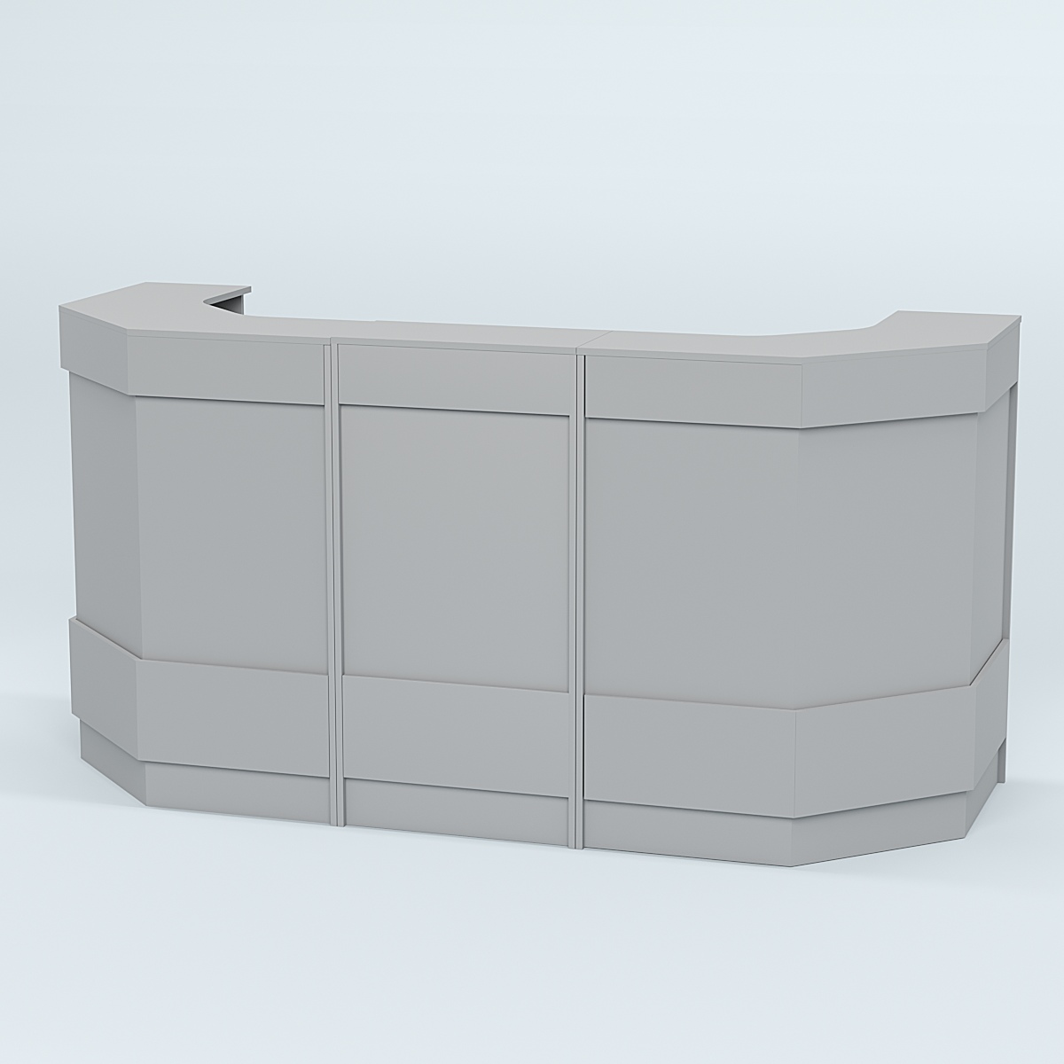 Ресепшен серии ПРАЙМ №6Б со скошенными углами Серый