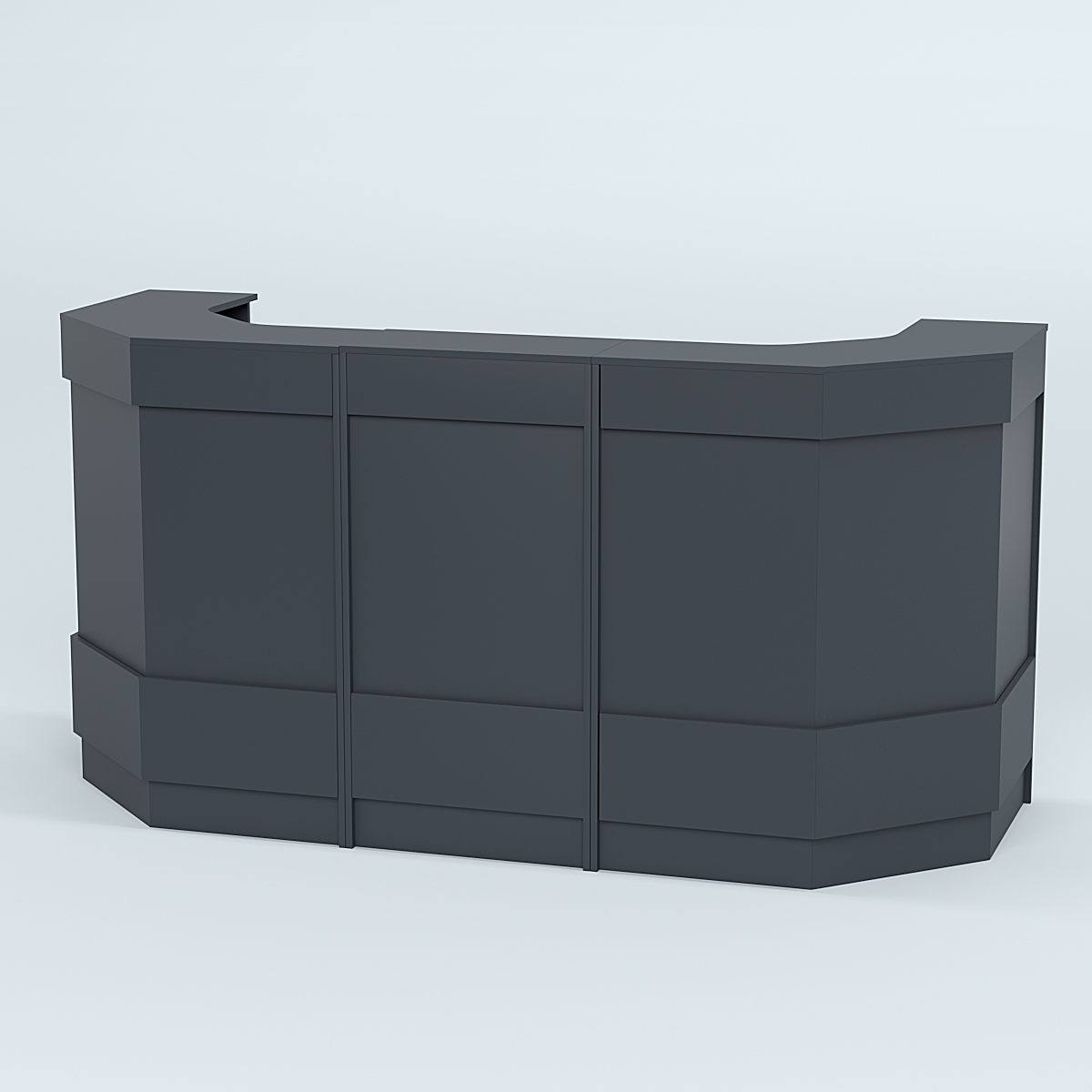 Ресепшен серии ПРАЙМ №6Б со скошенными углами Антрацит