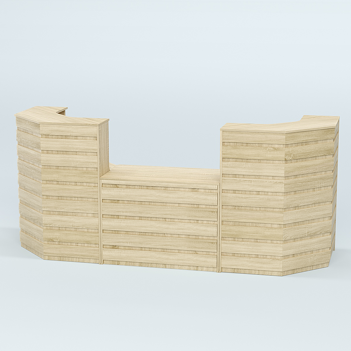 Ресепшен серии ПРАЙМ №7А со столом выдачи Дуб сонома