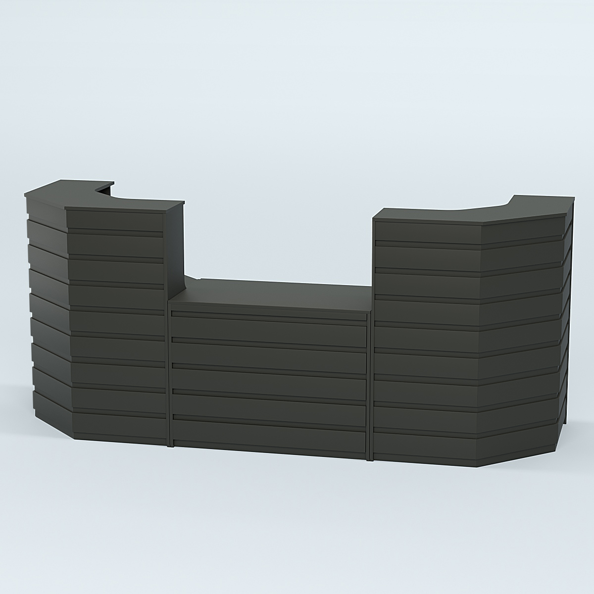 Ресепшен серии ПРАЙМ №7А со столом выдачи Черный