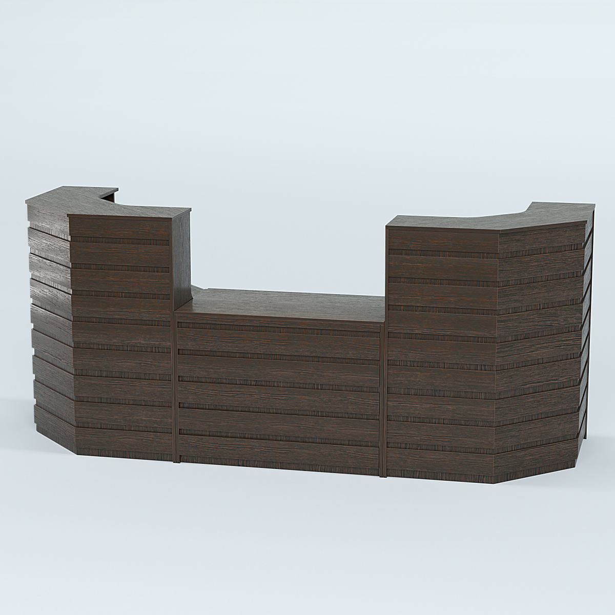 Ресепшен серии ПРАЙМ №7А со столом выдачи Дуб Венге