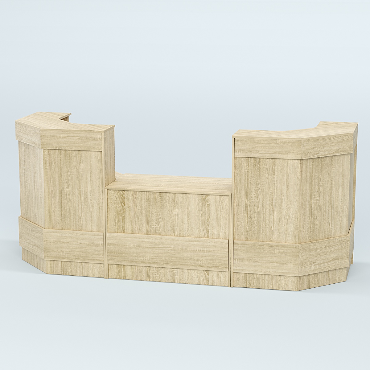 Ресепшен серии ПРАЙМ №7Б со столом выдачи Дуб сонома