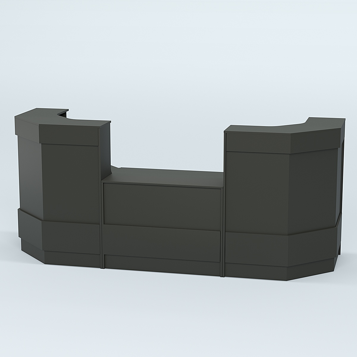 Ресепшен серии ПРАЙМ №7Б со столом выдачи Черный