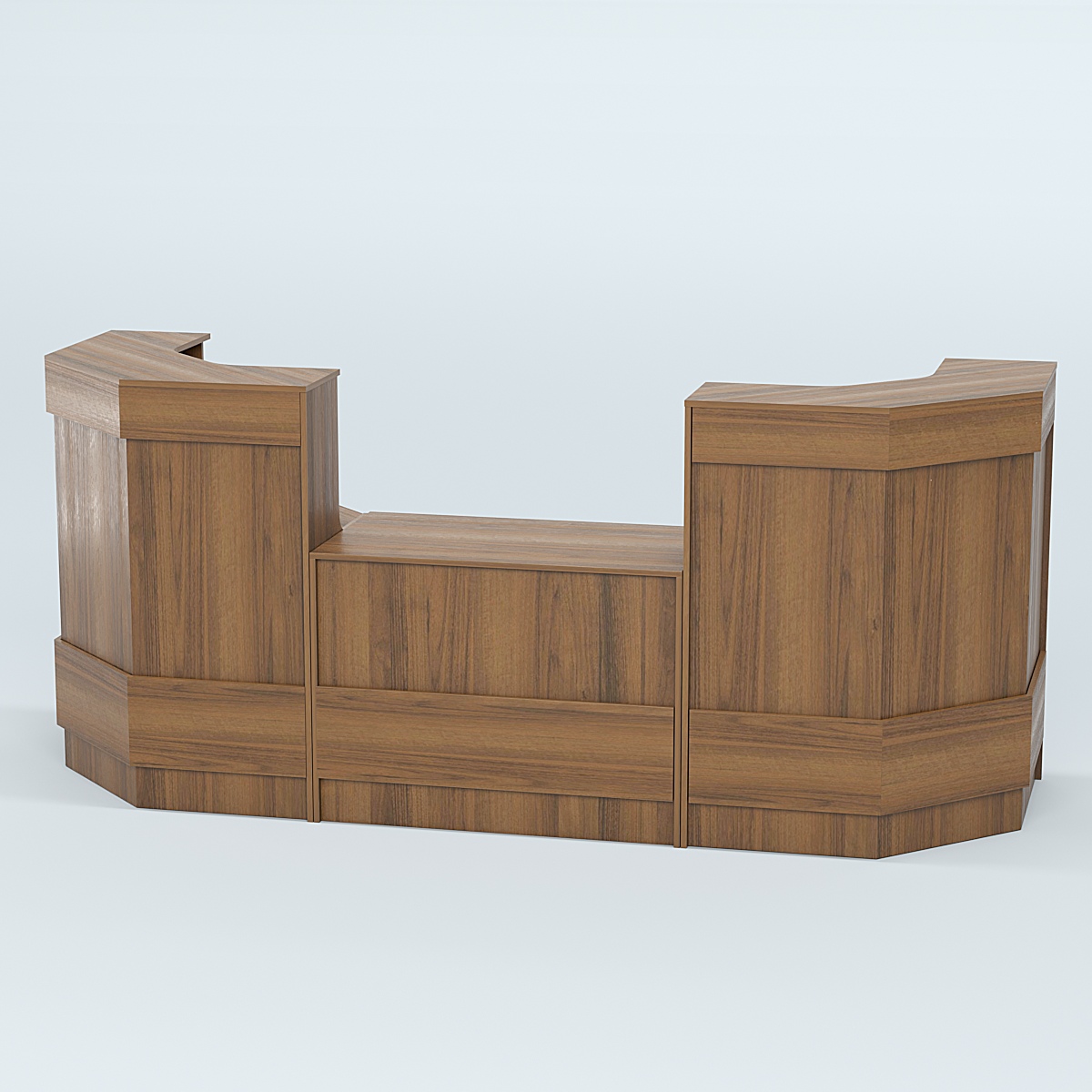 Ресепшен серии ПРАЙМ №7Б со столом выдачи Орех