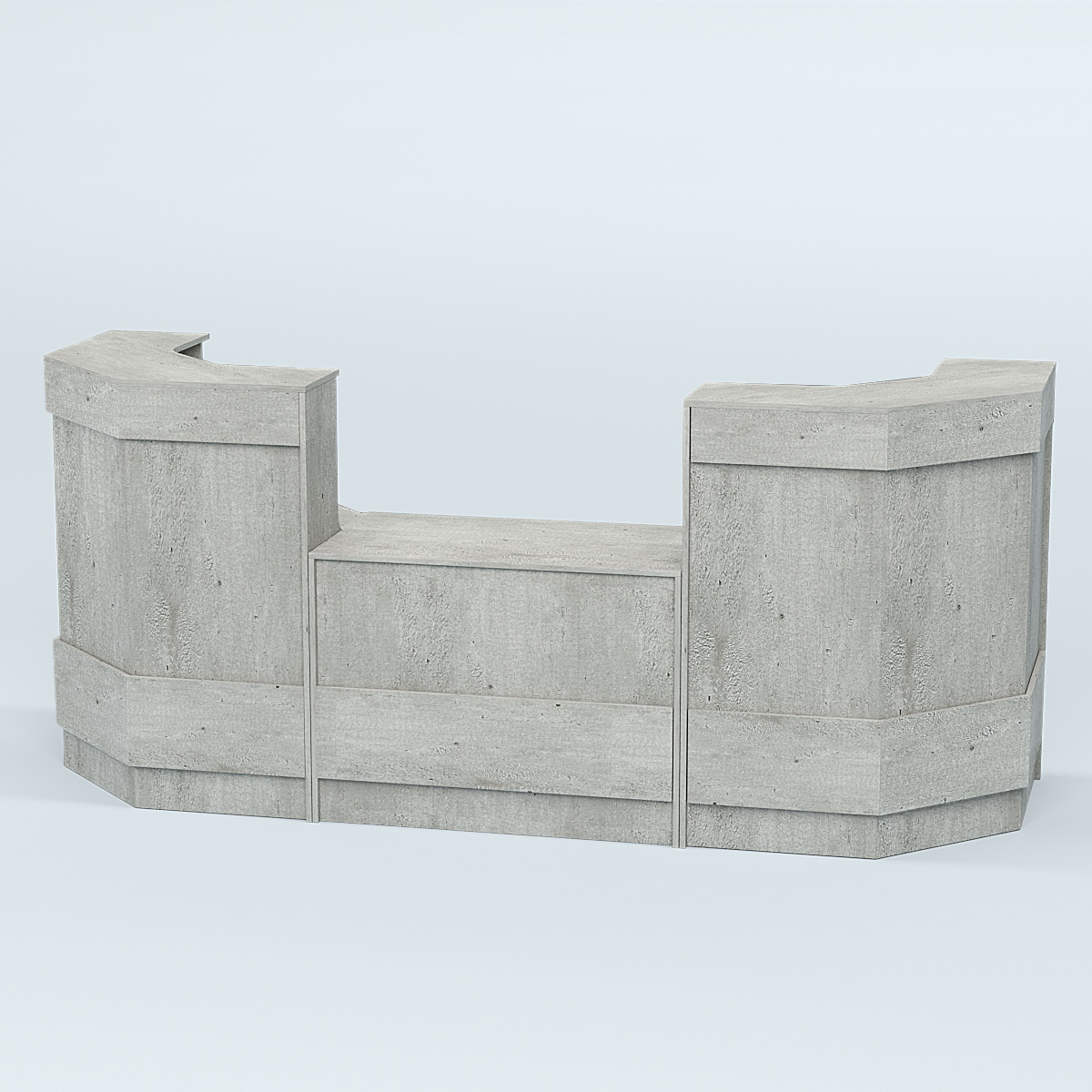 Ресепшен серии ПРАЙМ №7Б со столом выдачи Метрополитан Грей