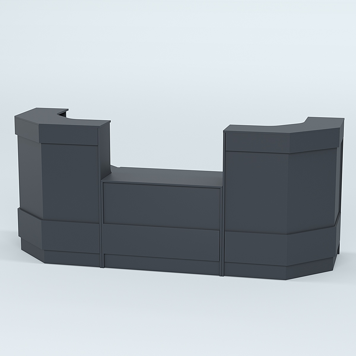 Ресепшен серии ПРАЙМ №7Б со столом выдачи Антрацит