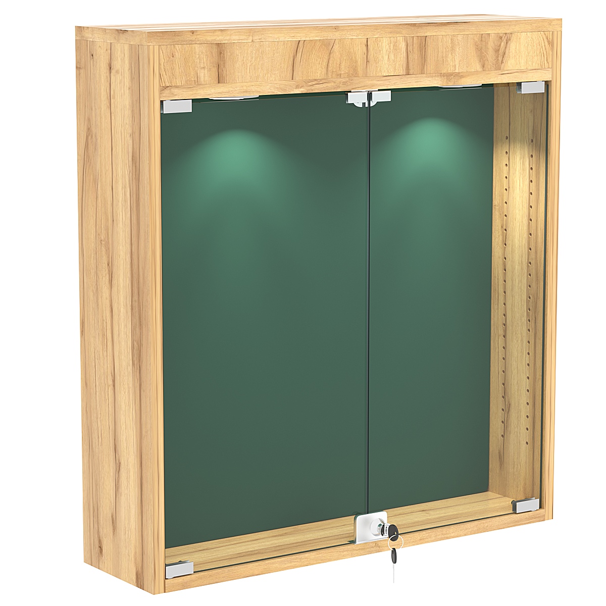 Витрина настенная БАРОН для медалей №1-3А  Дуб Золотистый + 10 Green