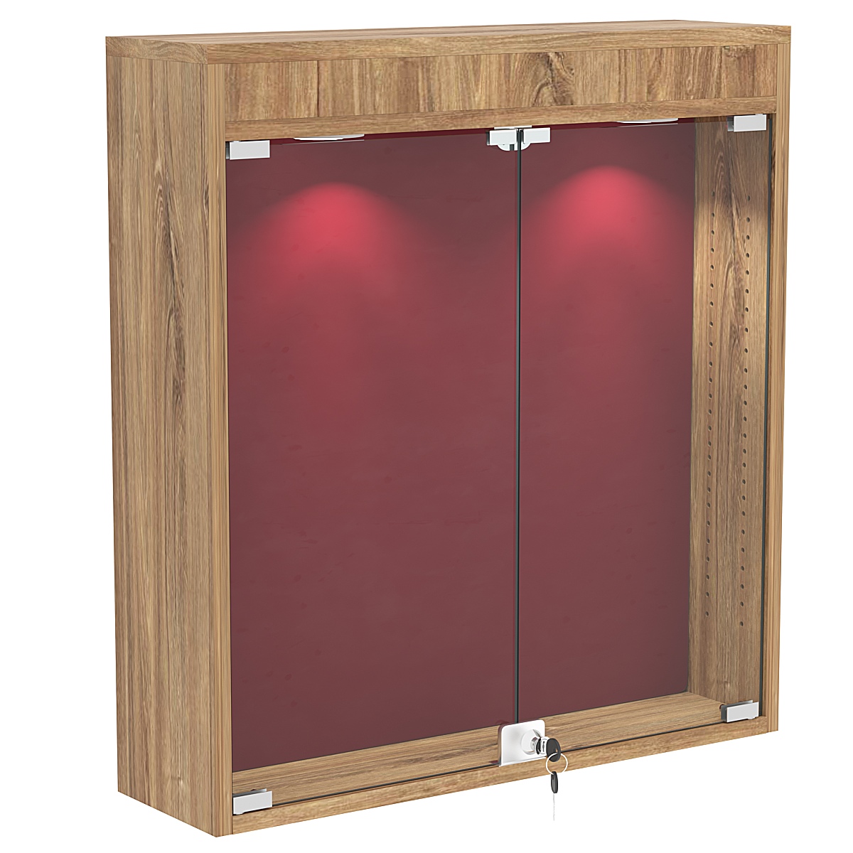 Витрина настенная БАРОН для медалей №1-3А  Дуб канзас коричневый + 07 Red