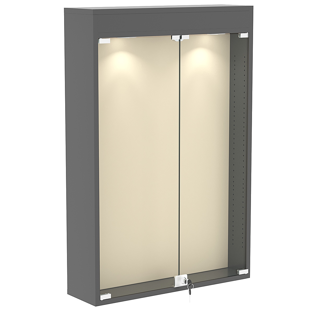 Витрина настенная БАРОН для медалей №2-3А Темно-Серый + 01 Cream