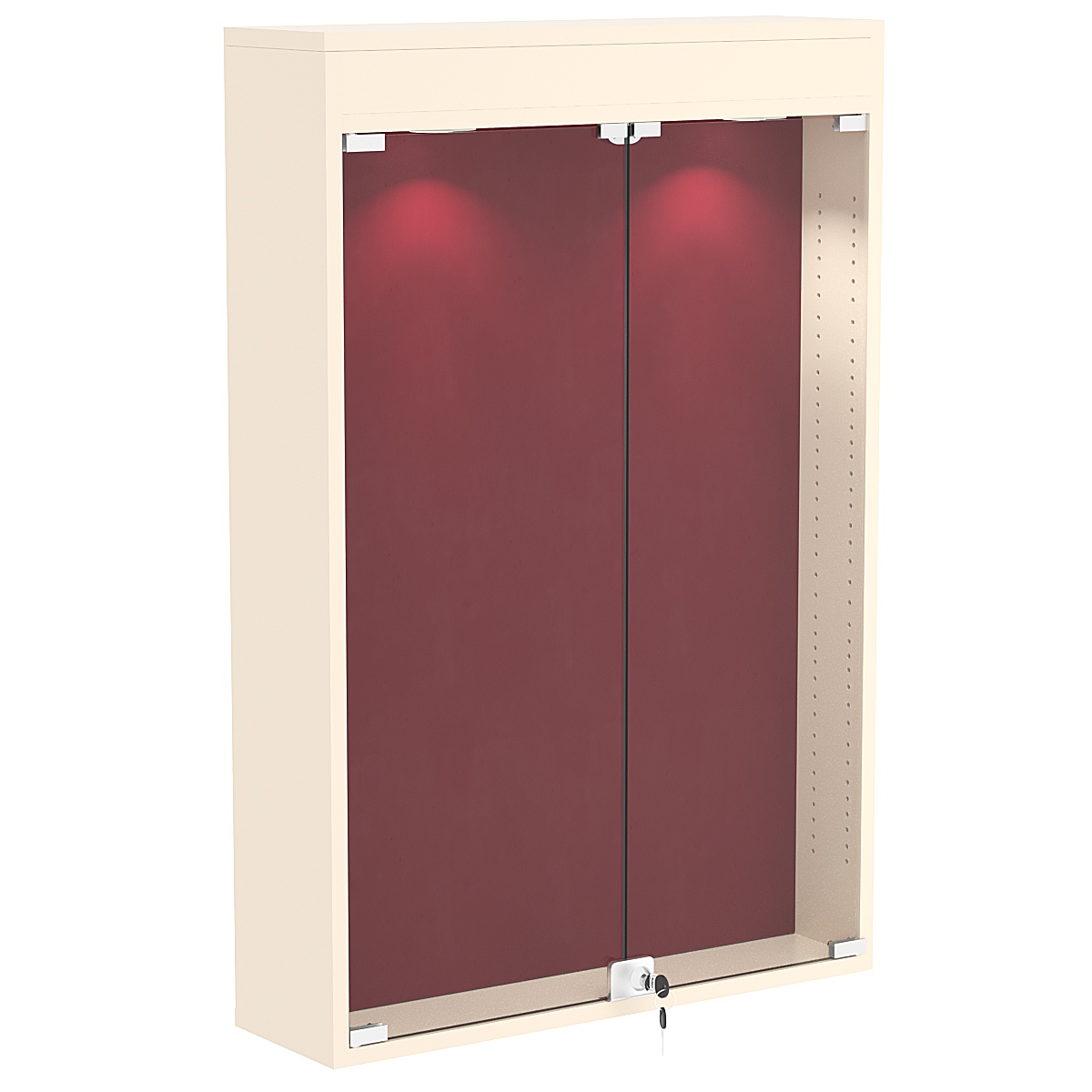 Витрина настенная БАРОН для медалей №2-3А Крем Вайс + 07 Red