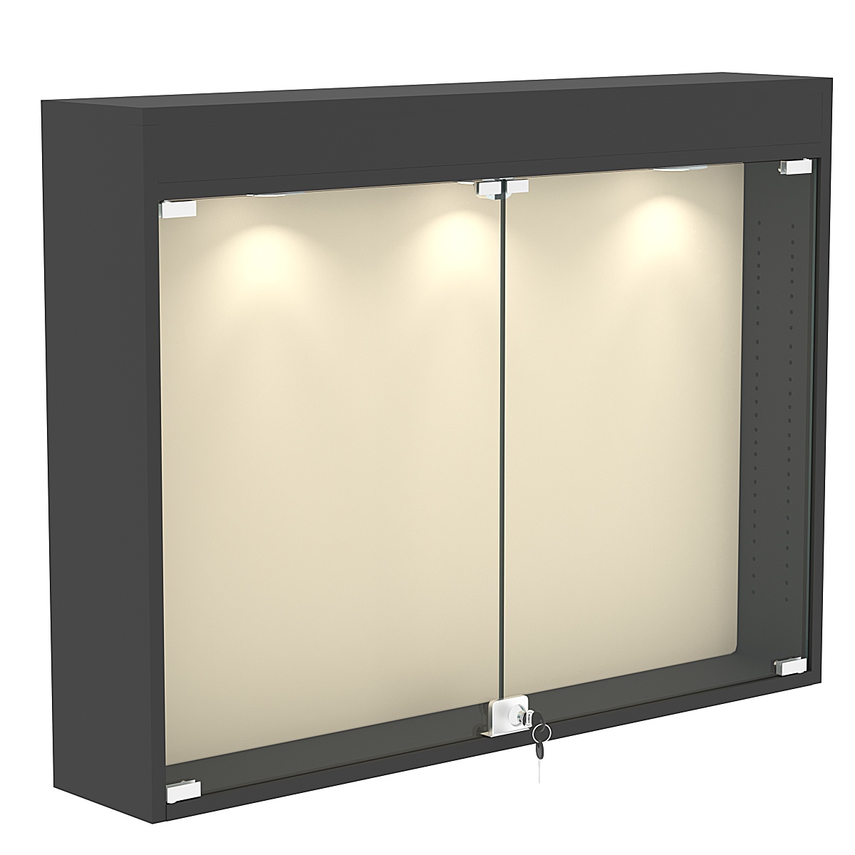 Витрина настенная БАРОН для медалей №3-3А Черный + 01 Cream