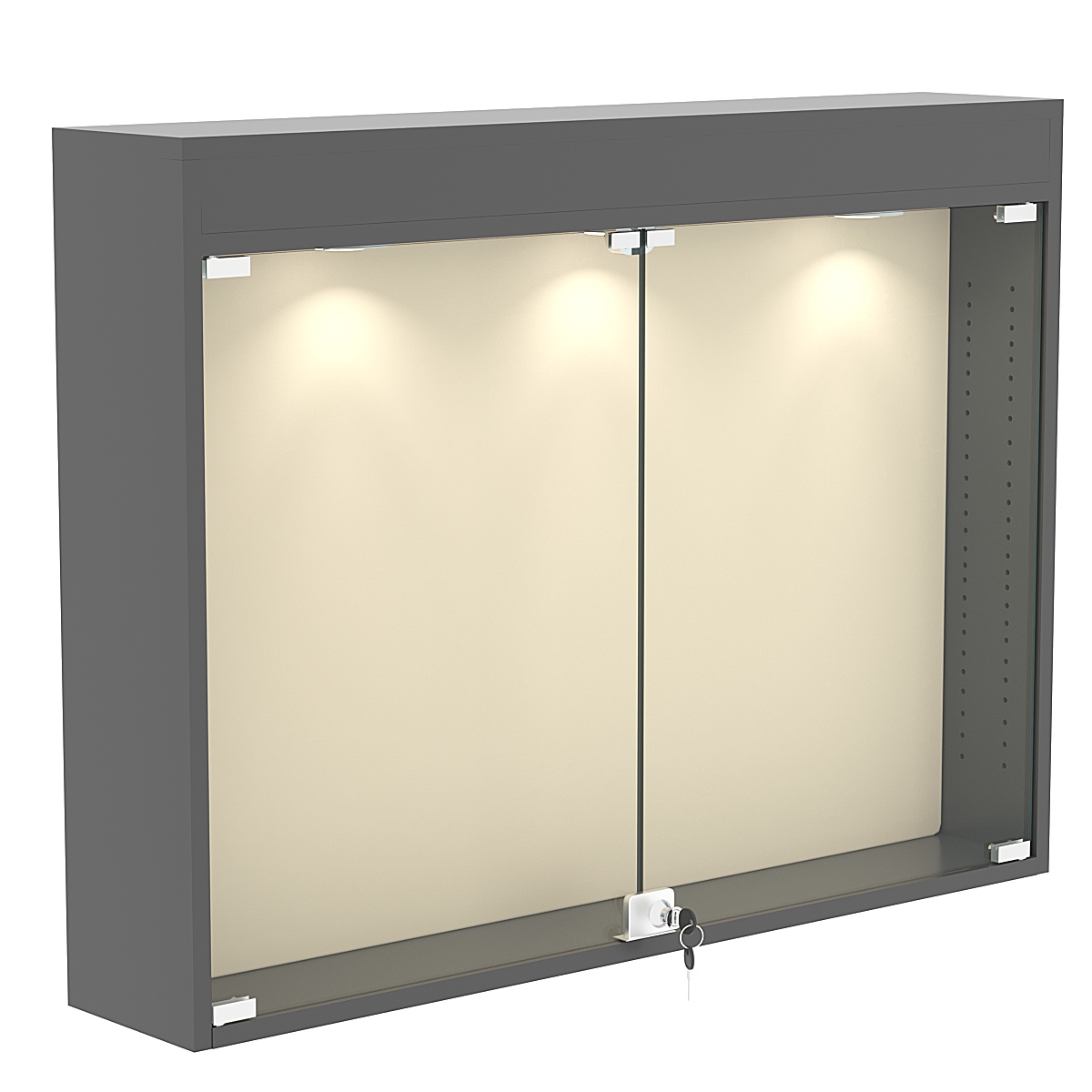 Витрина настенная БАРОН для медалей №3-3А Темно-Серый + 01 Cream