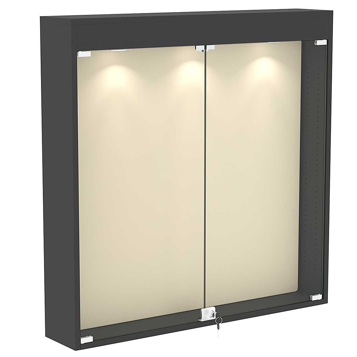 Витрина настенная БАРОН для медалей №4-4А Черный + 01 Cream