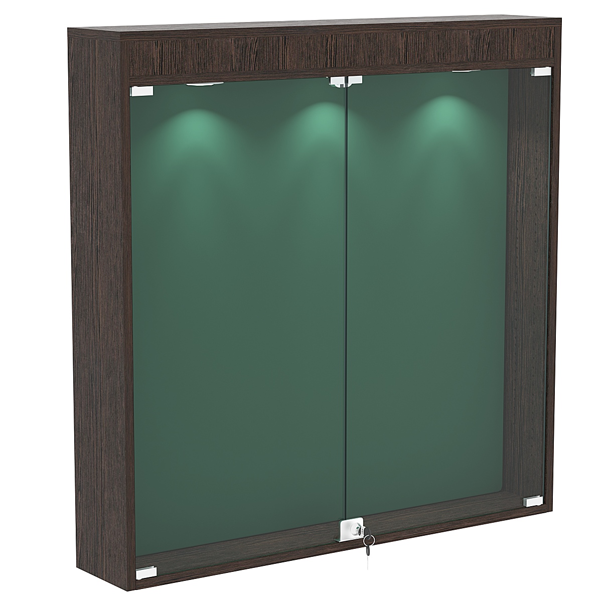 Витрина настенная БАРОН для медалей №4-4А Дуб Венге + 10 Green