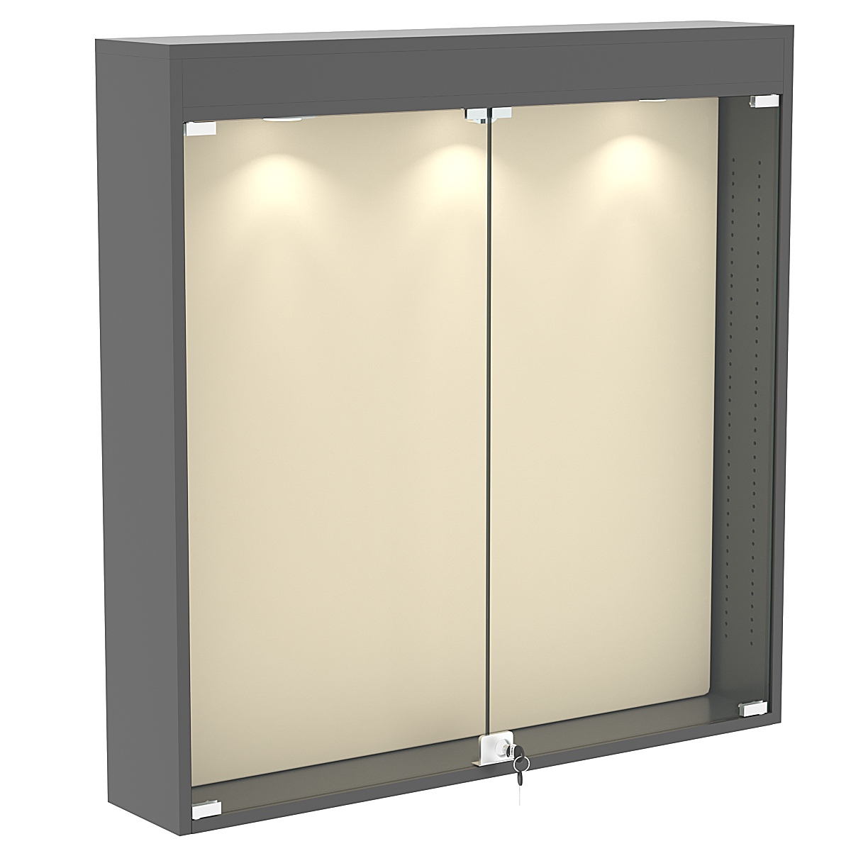 Витрина настенная БАРОН для медалей №4-4А Темно-Серый + 01 Cream