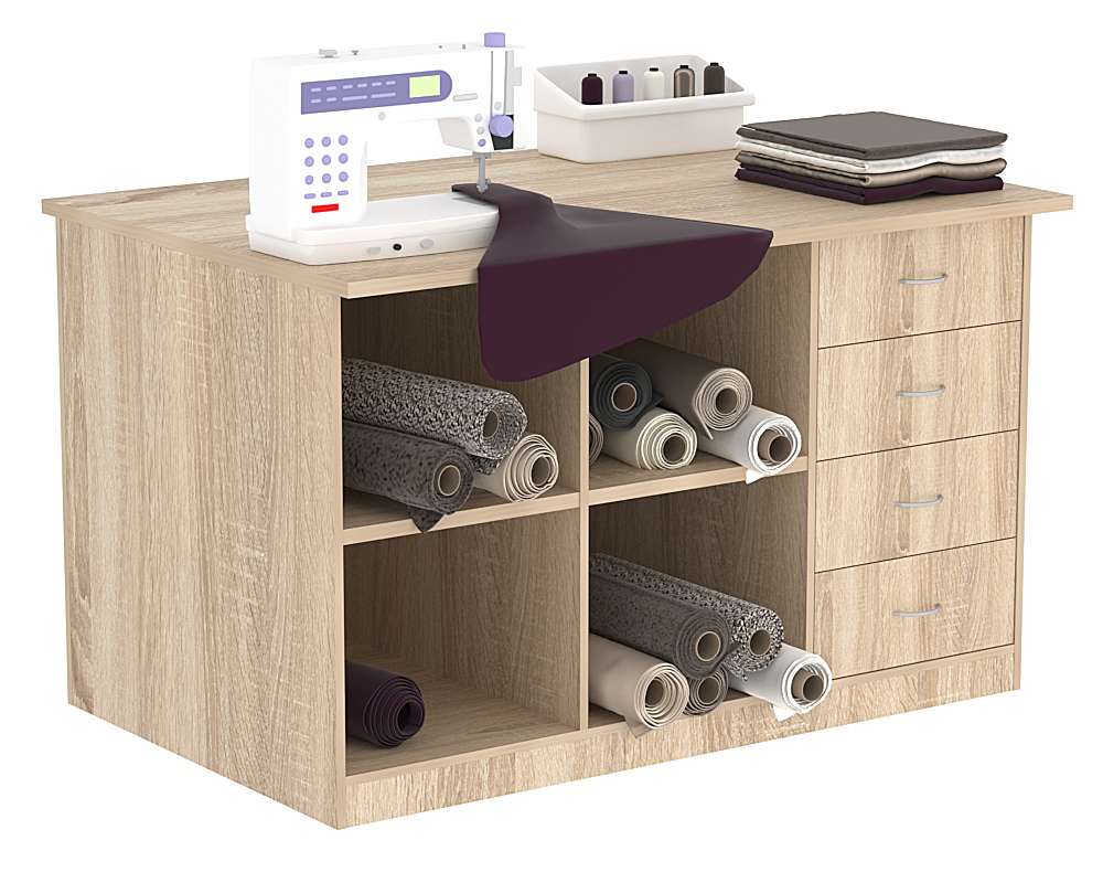 Стол для тканей №1-П (правосторонний) Дуб сонома
