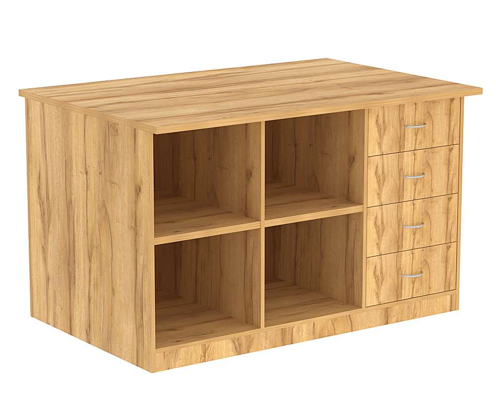 Стол для тканей №1-П (правосторонний) Дуб Золотистый