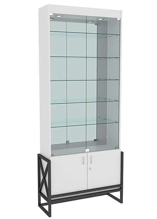 Витрина Лофт-Эконом №300-3-5п Серый