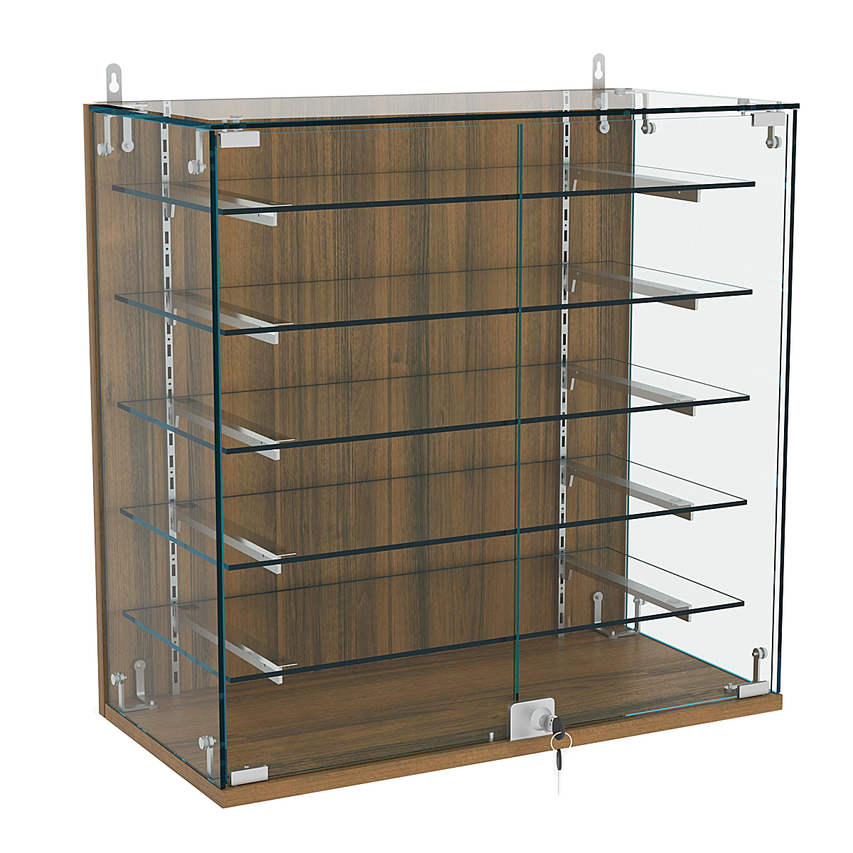 Витрина настенная НЕО №1-2 с пятью полками Орех