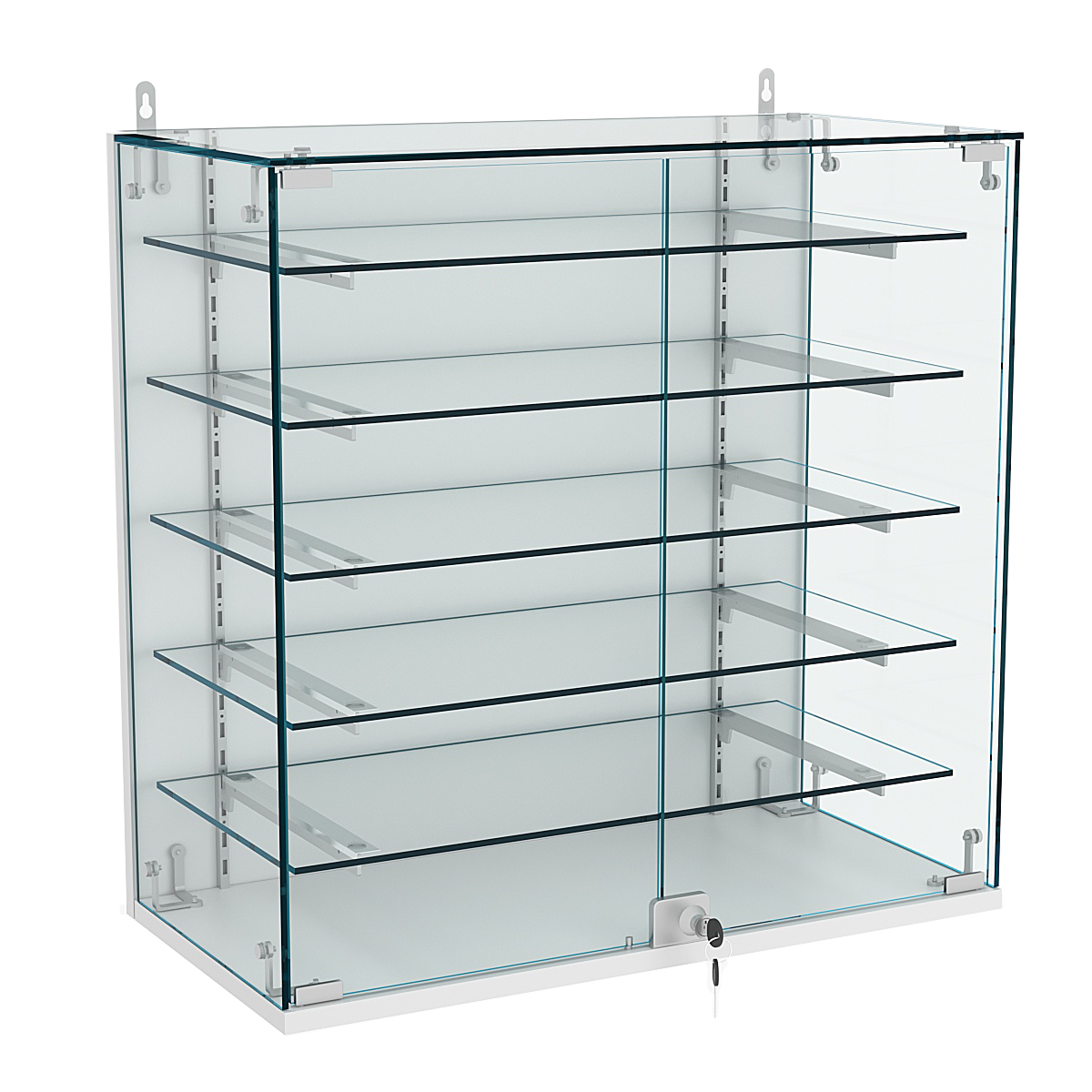 Витрина настенная НЕО №1-2 с пятью полками Серый