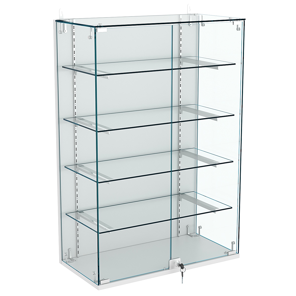 Витрина настенная НЕО №2-1 с четырьмя полками Серый