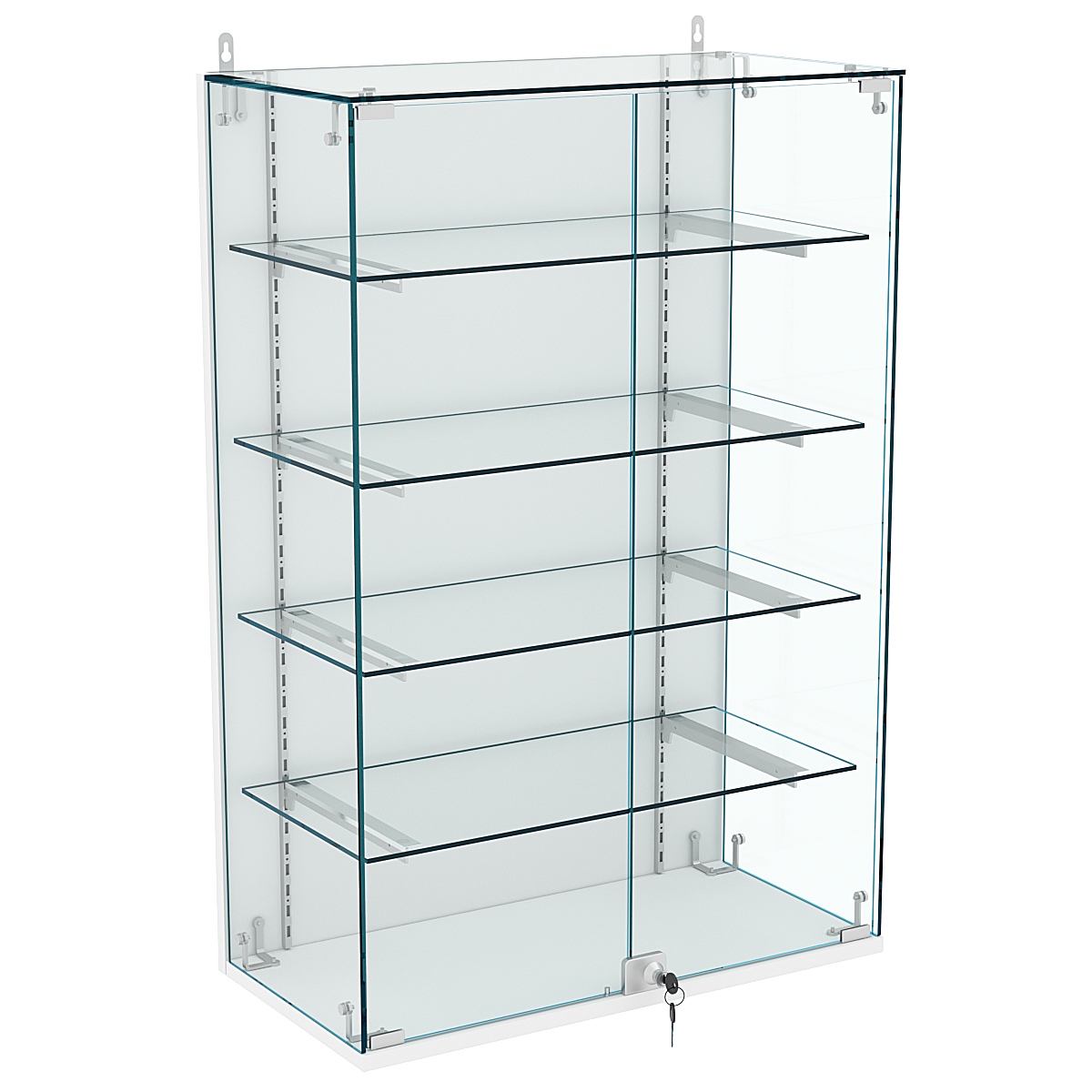 Витрина настенная НЕО №2-1 с четырьмя полками Белый