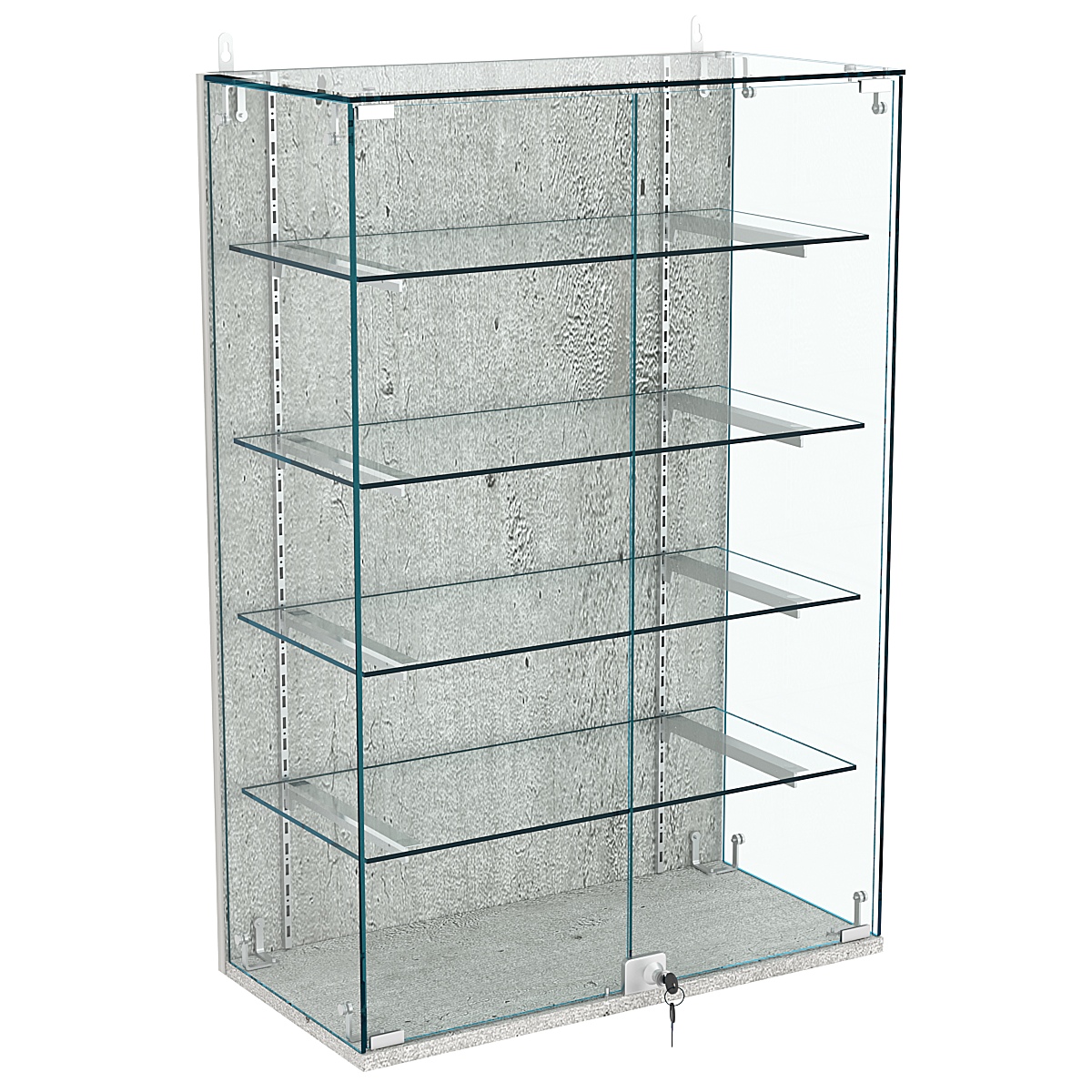 Витрина настенная НЕО №2-1 с четырьмя полками Метрополитан Грей