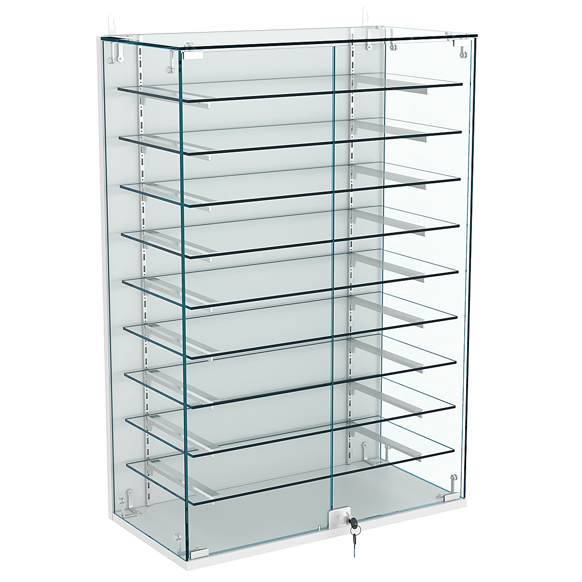 Витрина настенная НЕО №2-2 с девятью полками Серый