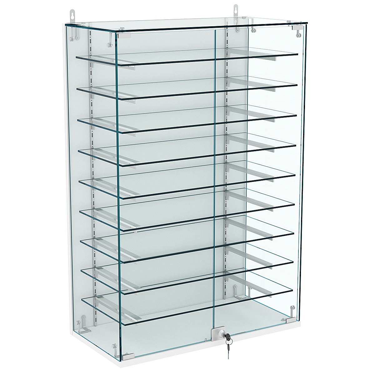 Витрина настенная НЕО №2-2 с девятью полками Белый