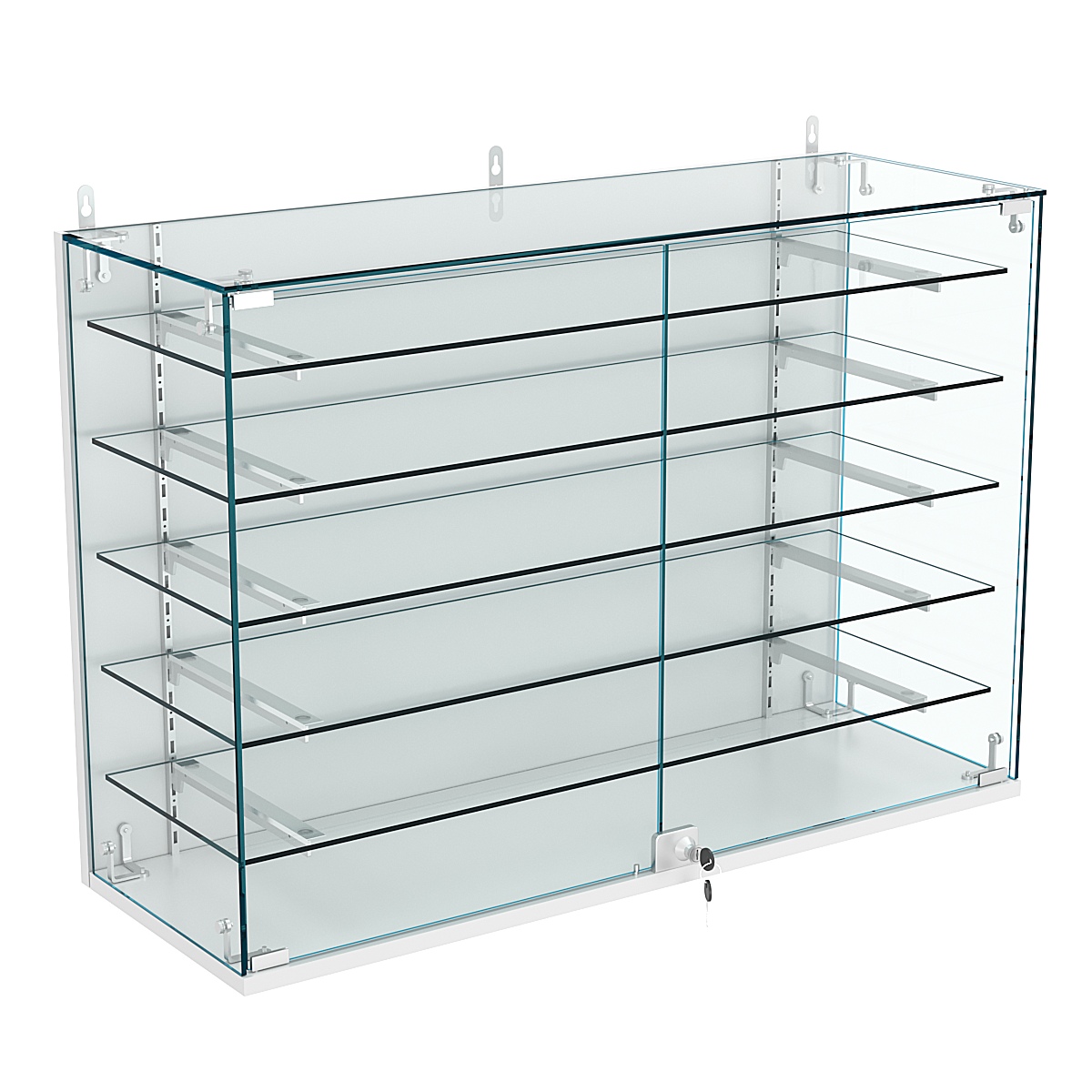 Витрина настенная НЕО №3-2 с пятью полками Серый