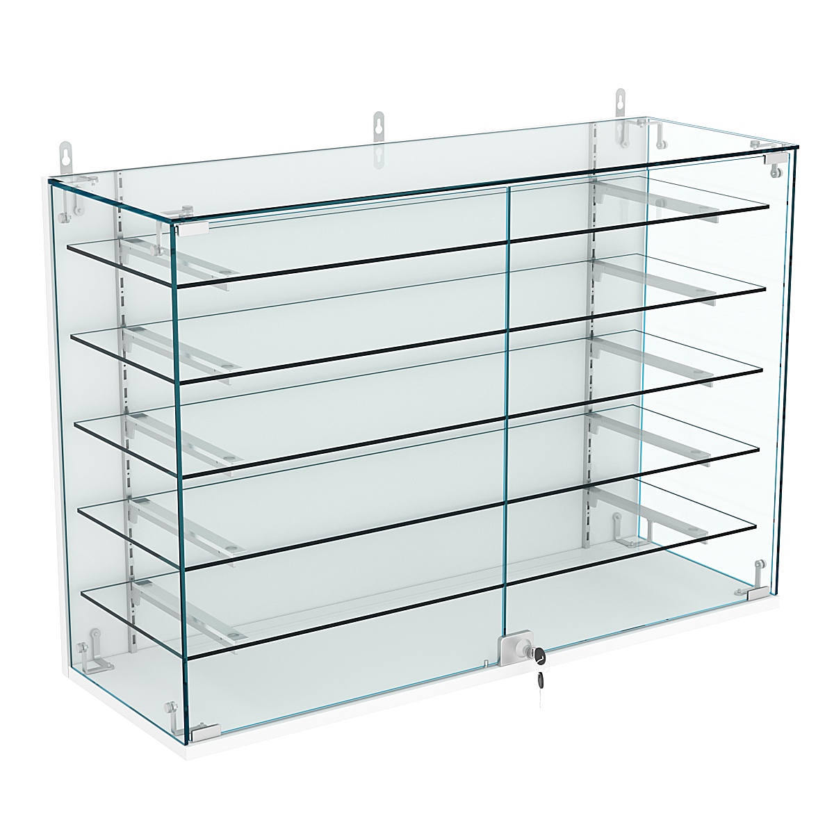 Витрина настенная НЕО №3-2 с пятью полками Белый