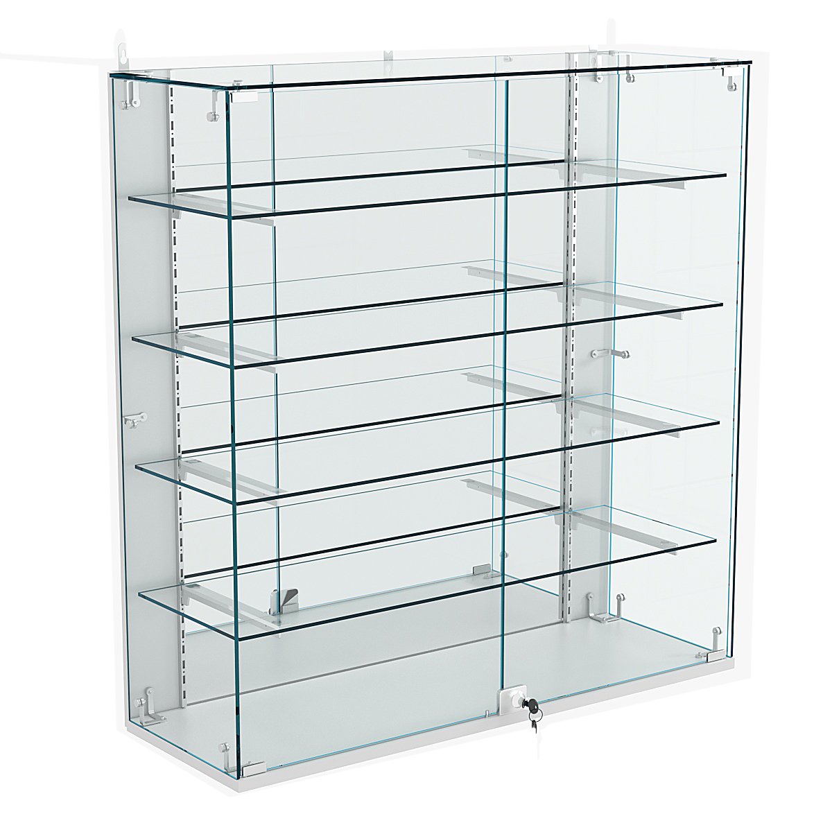 Витрина настенная НЕО №4-1 с четырьмя полками Серый