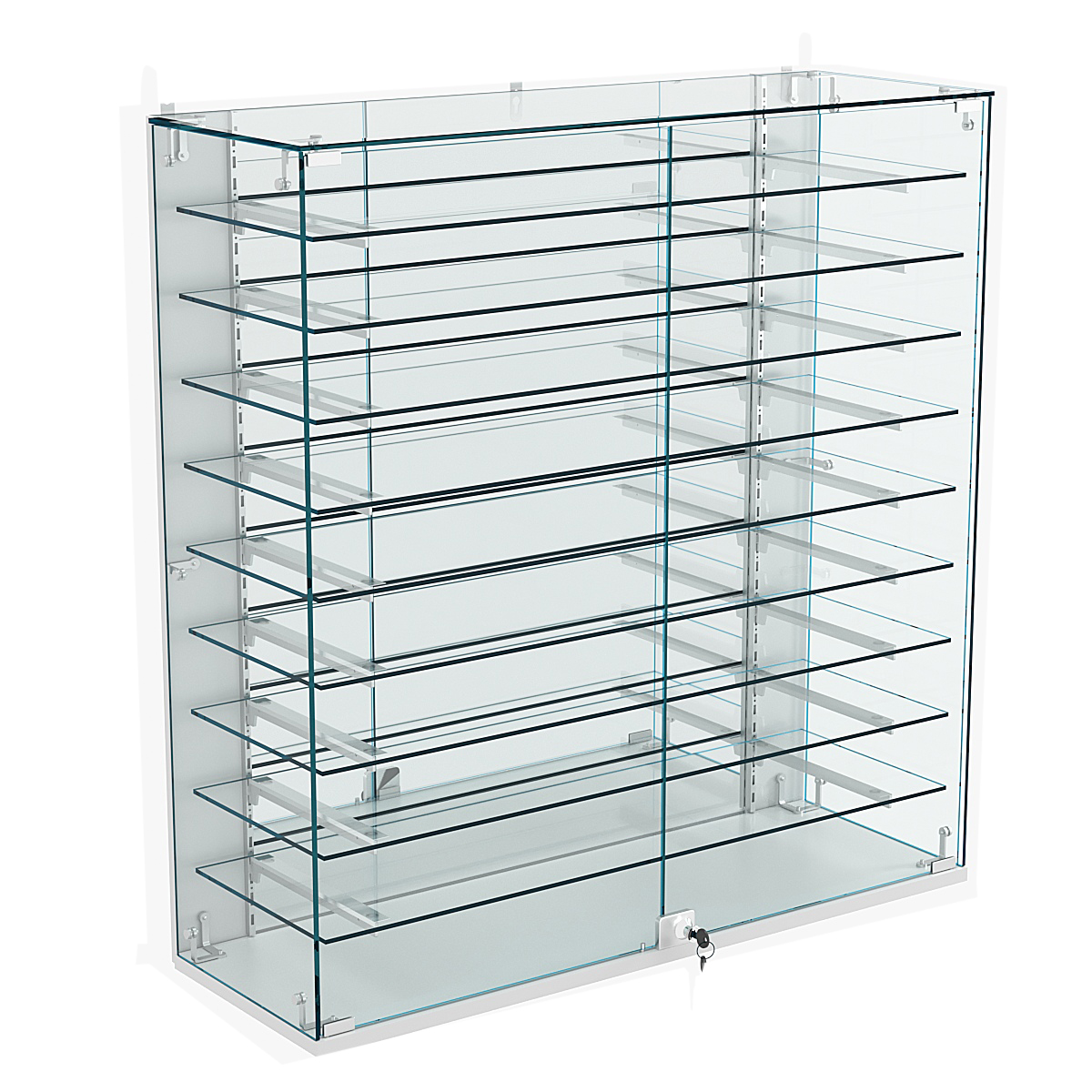 Витрина настенная НЕО №4-2 с девятью полками Серый